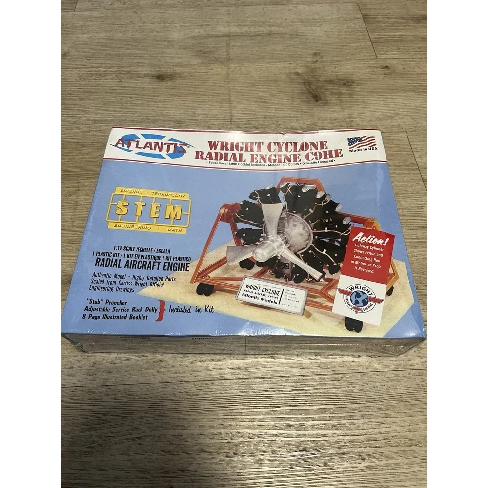 Atlantis Models‎ M6052 Wright Cyclone 9 Radial Engine Stem 1:12 Sealed NWT